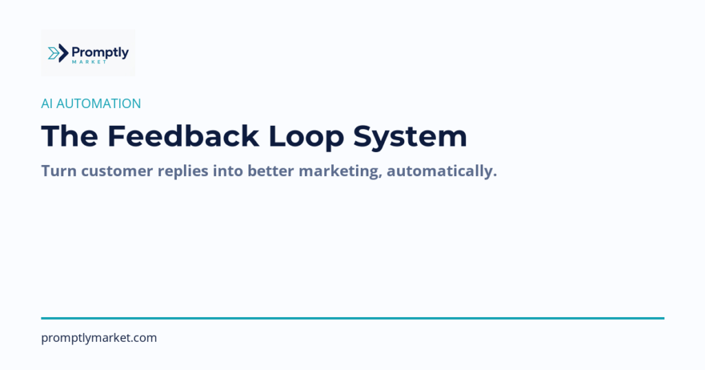 The Feedback Loop System: How to Turn Every Customer Reply Into a Better Marketing System