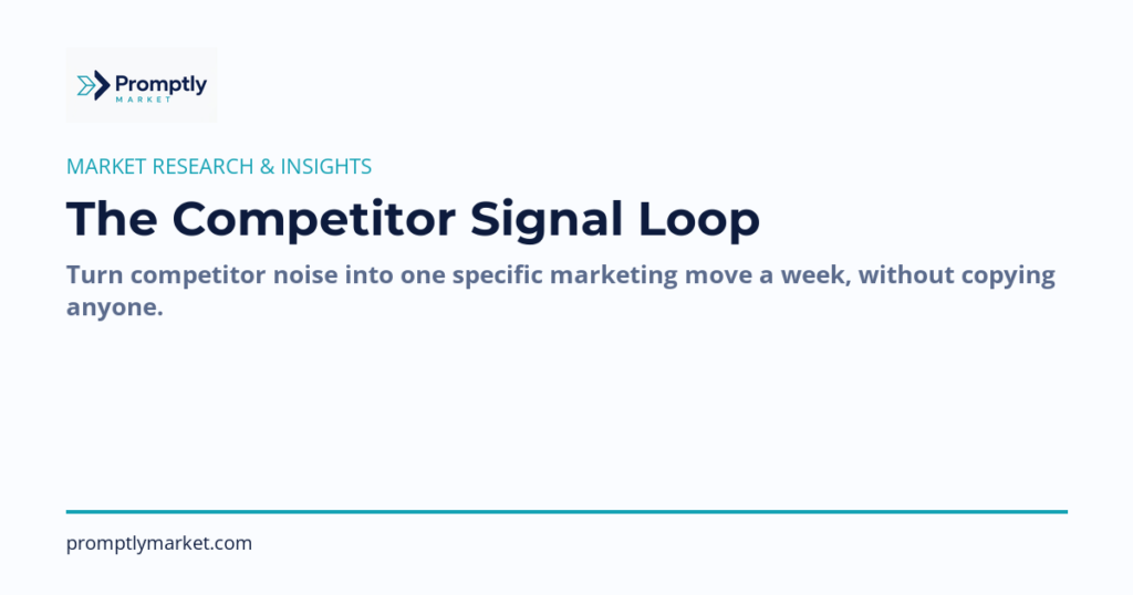 The Competitor Signal Loop: How to Turn Competitor Noise Into Your Next Marketing Move