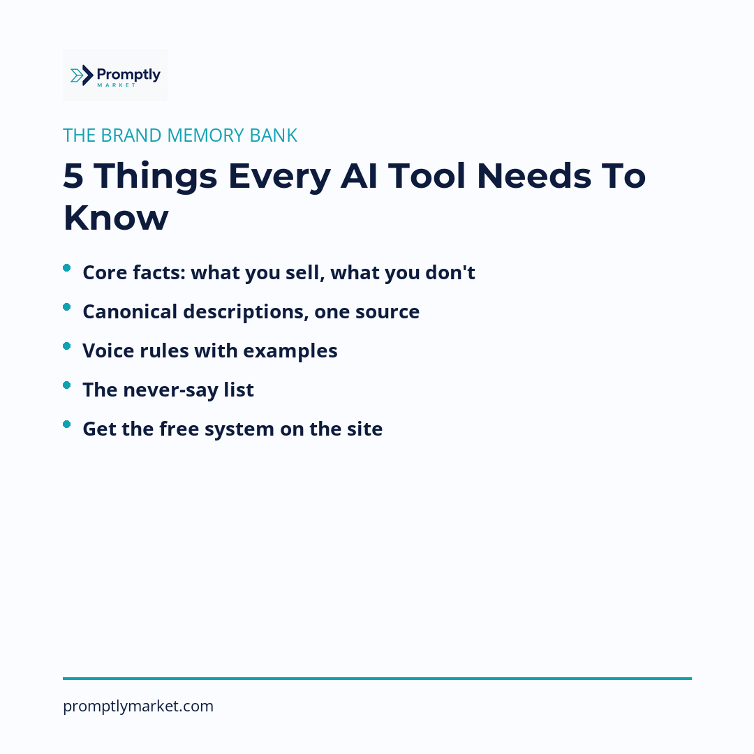 5 things every AI tool needs to know about your brand