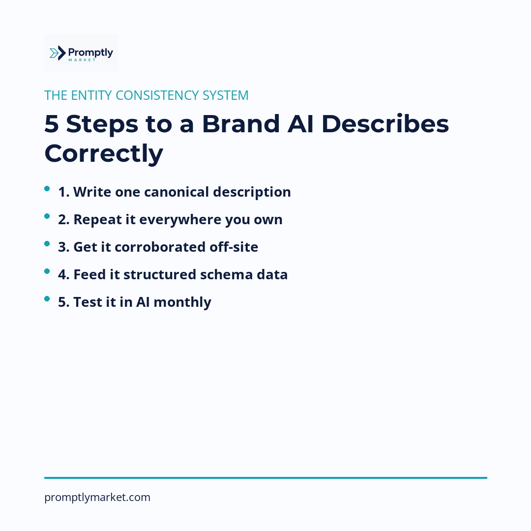 The Entity Consistency System: 5 steps to a brand AI describes correctly