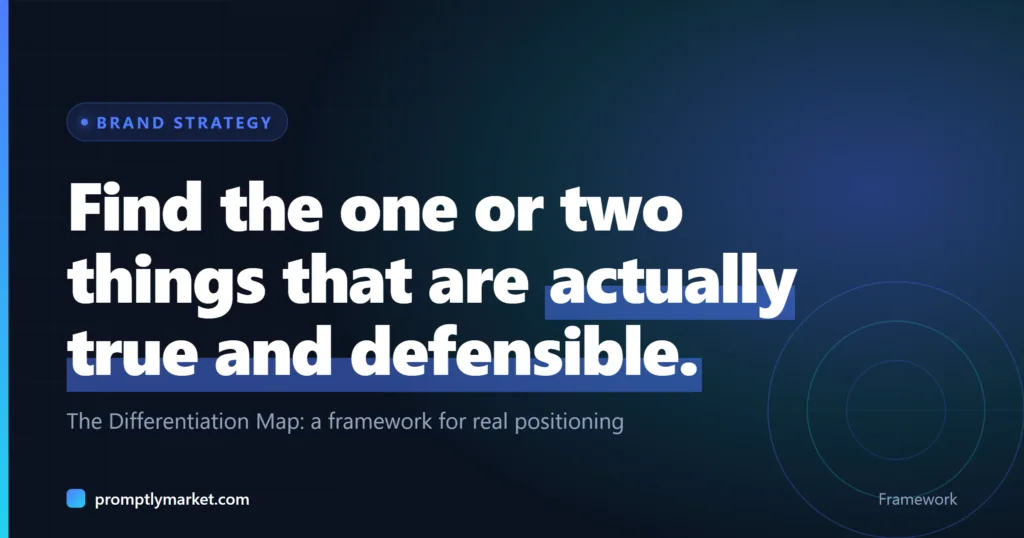 The Differentiation Map: A Framework for Real Positioning