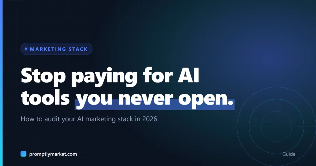 How to Audit Your AI Marketing Stack in 2026 (Stop Paying for Tools You Don’t Use)