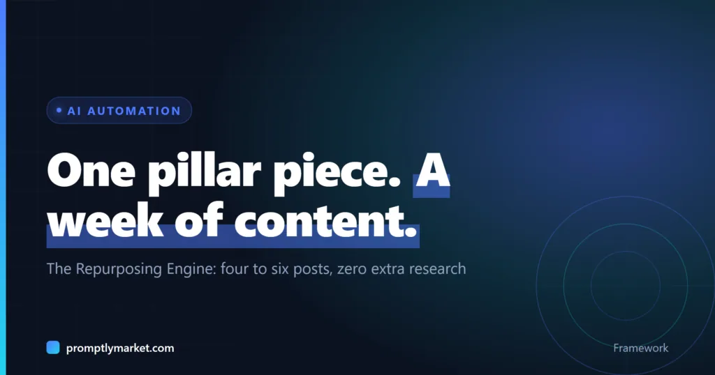 The Repurposing Engine: Turn One Blog Post Into a Week of Content With AI