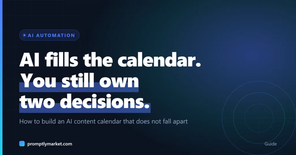 How to Build an AI Content Calendar (Without Losing Strategic Control)