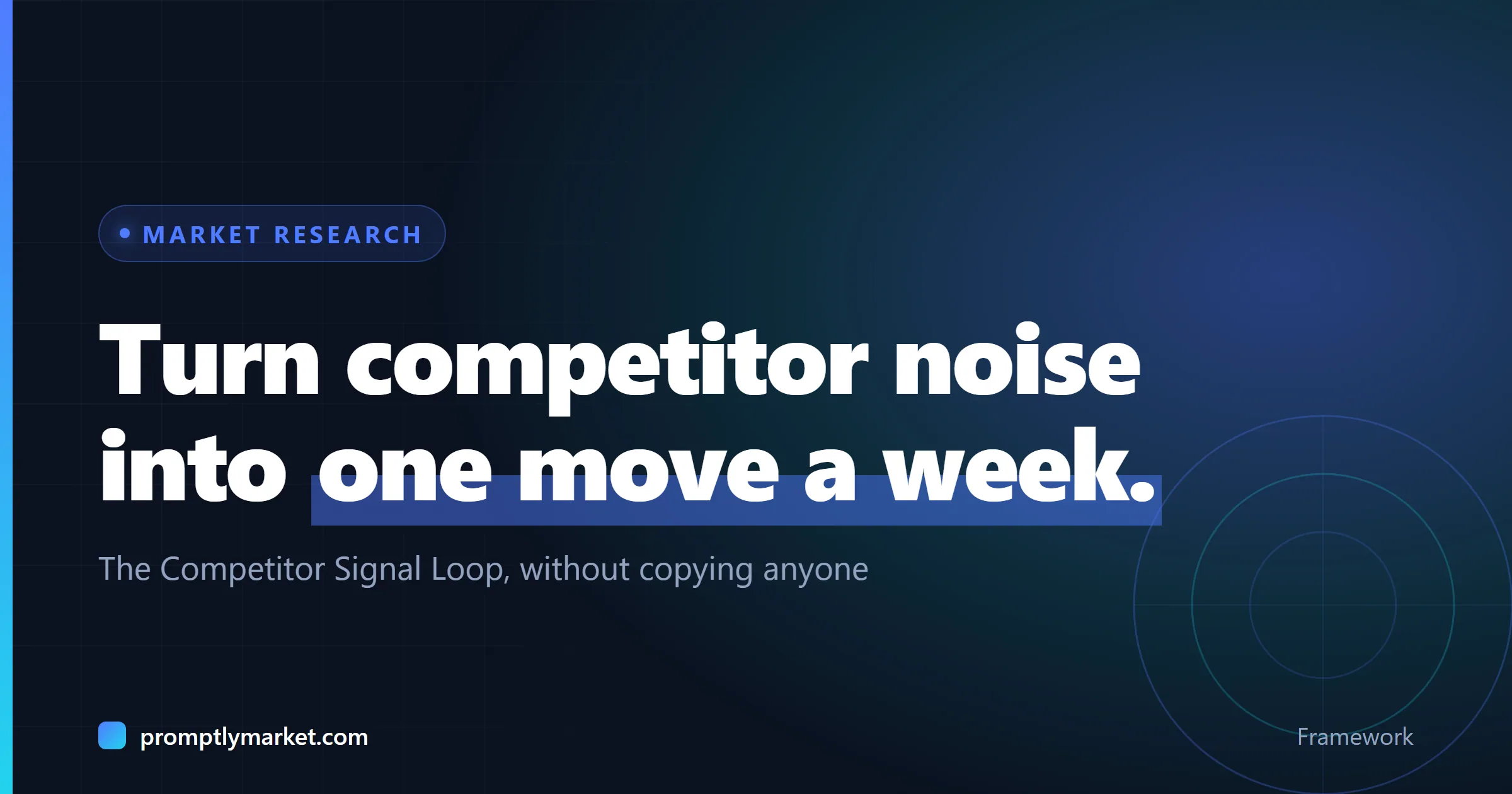 Turn competitor noise into one move a week. The Competitor Signal Loop, without copying anyone