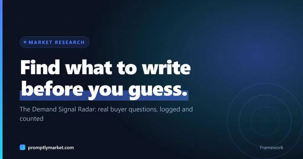 The Demand Signal Radar: Finding What to Write Before You Guess