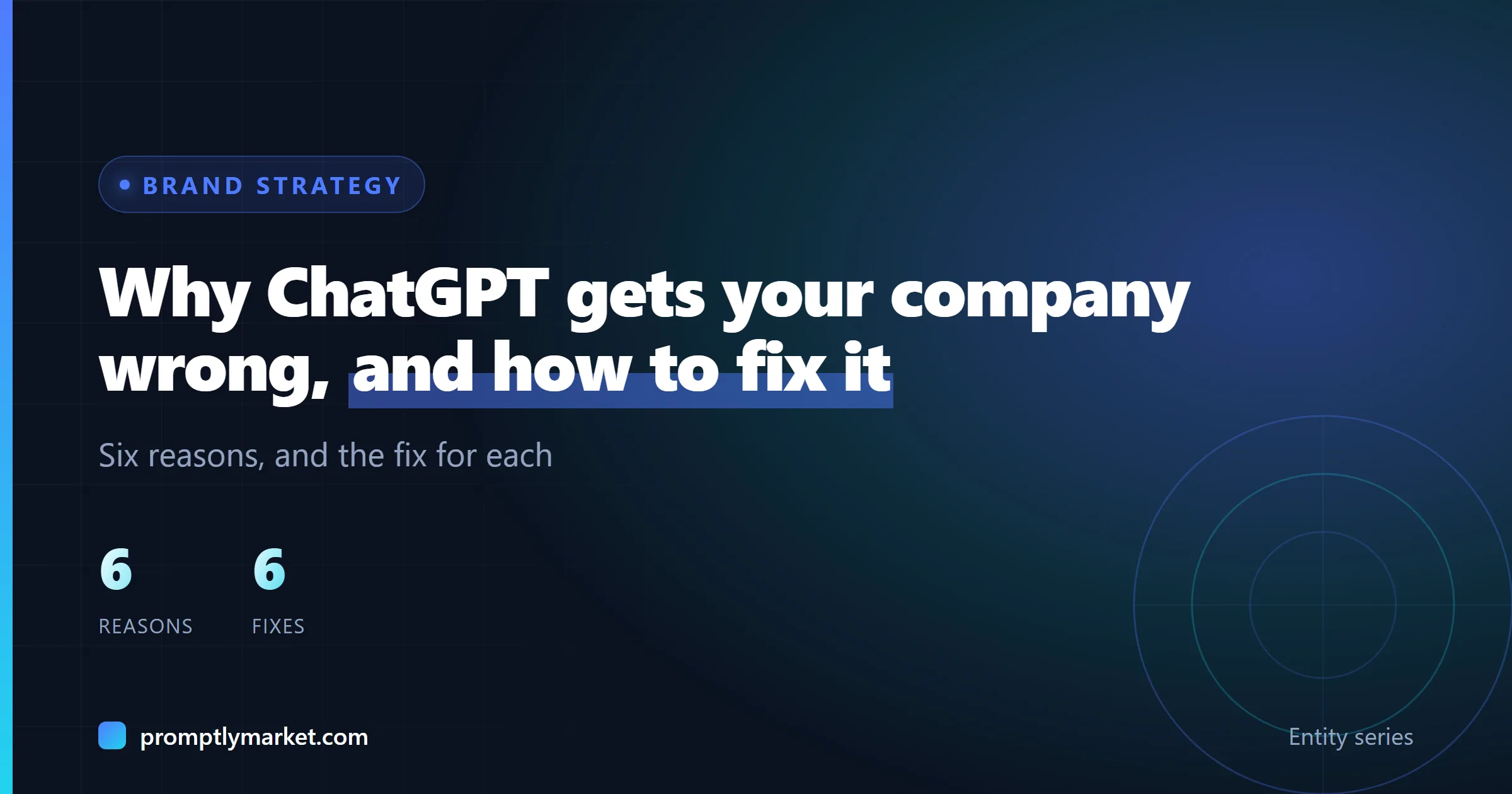 Why ChatGPT gets your company wrong, and how to fix it. Six reasons, and the fix for each